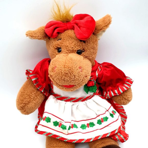 Build A Bear Stuffed Christmas Moose Plush Toy Sanitized Collectable Holiday - Picture 2 of 11